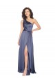 Affordable Silky Satin Dusk A-Line One Shoulder Long Evening Dress UK