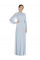 Affordable Soft Chiffon Sea Glass A-Line Strapless Long Maxi Evening Dress UK