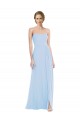 Affordable Soft Chiffon Light Sky Blue A-Line Sweetheart Long Evening Maxi Dress UK