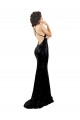 Affordable Sequin Black Mermaid V-Neck Long Sexy Evening Dress UK