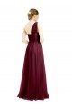 Affordable Tulle Burgundy A-Line One Shoulder Long Semi Formal Evening Dress UK