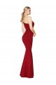 Affordable Stretch Crepe Burgundy Mermaid One Shoulder Long Evening Dresses UK