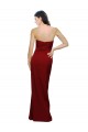 Affordable Stretch Crepe Burgundy Sheath Sweetheart Long Wedding Party Dress UK