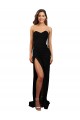 Affordable Stretch Crepe Black Column Sweetheart Long Sexy Evening Dress UK
