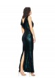 Affordable Sequin Dark Green Mermaid V-Neck Long Evening Dress UK