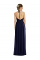 Affordable Soft Chiffon Dark Navy A-Line Halter Neck Long Maxi Evening Dress UK