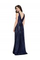 Affordable Sequin Dark Navy Sheath V-Neck Long Evening Dress UK