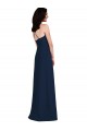 Affordable Stretch Crepe Dark Navy Trumpet Halter Neck Long Semi Formal Evening Dress UK