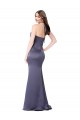 Affordable Silky Satin Dusk Mermaid Halter Neck Long Sexy Evening Dress UK