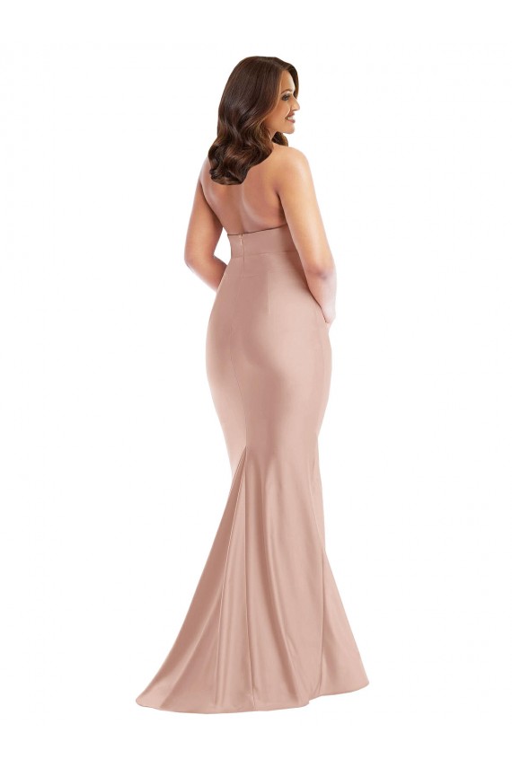 Affordable Silky Satin Dusty Pink Mermaid Halter Neck Long Plus Size Evening Dress UK