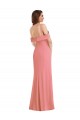 Affordable Stretch Crepe Hot Pink Trumpet One Shoulder Long Maxi Evening Dress UK