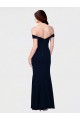 Affordable Stretch Crepe Ivory Mermaid Off the Shoulder Long Evening Dress UK