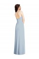 Affordable Stretch Crepe Light Sky Blue A-Line Strapless Long Maxi Evening Dress UK