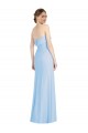 Affordable Soft Chiffon Light Sky Blue Trumpet Strapless Long Evening Dress UK