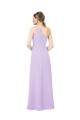 Affordable Soft Chiffon Lilac Sheath One Shoulder Long Evening Dress UK
