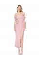Affordable Soft Chiffon Primrose Mermaid Off the Shoulder Knee Length Evening Dress UK