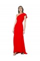 Affordable Stretch Crepe Red Mermaid One Shoulder Long Evening Dress UK