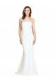Affordable Stretch Crepe & Tulle Ivory Mermaid One Shoulder Sweep Train Evening Dress UK