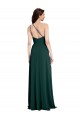 Affordable Stretch Crepe Midnight Green A-Line One Shoulder Long Evening Dress UK