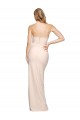 Affordable Stretch Crepe Nude Sheath Strapless Long Evening Dress UK