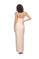 Affordable Stretch Crepe Nude Sheath Strapless Long Semi Formal Evening Dress UK