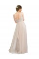 Affordable Tulle Pink A-Line Scoop Neck Long Semi Formal Evening Dress UK