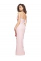 Affordable Stretch Crepe Pink Sheath Strapless Long Evening Dress UK