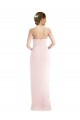 Affordable Stretch Crepe Pink Trumpet Halter Neck Long Maxi Wedding Party Dress UK