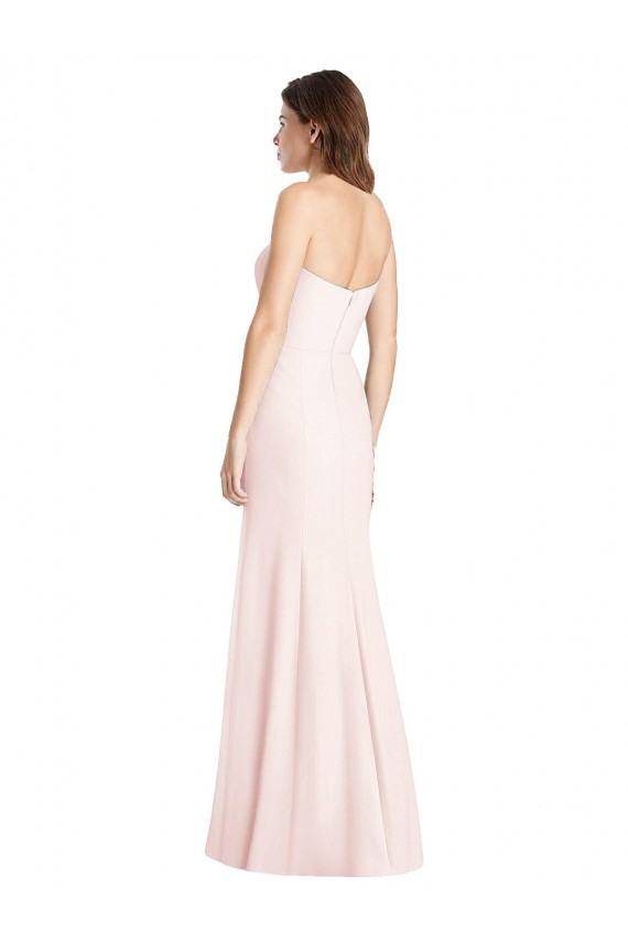 Affordable Stretch Crepe Pink Trumpet Sweetheart Long Semi Formal Evening Dress UK