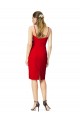 Affordable Stretch Crepe Red Sheath Sweetheart Cocktail Length Evening Dress UK