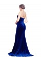 Affordable Stretch Velvet Royal Blue Mermaid Sweetheart Sweep Train Evening Dress UK