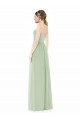 Affordable Soft Chiffon Sage A-Line Sweetheart Long Maxi Evening Dress UK