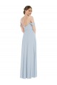 Affordable Soft Chiffon Sea Glass A-Line Off the Shoulder Long Maxi Evening Dress UK