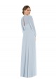 Affordable Soft Chiffon Sea Glass A-Line Strapless Long Maxi Evening Dress UK