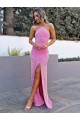 Affordable Velvet Sequin Sheath Halter Neck Long Evening Dress UK
