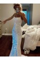 Affordable Velvet Sequin Sheath Spaghetti Straps Sweep Train Evening Dress UK