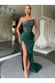 Affordable Velvet Sequin Sheath Strapless Sweep Train Evening Evening Dress UK