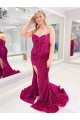 Affordable Velvet Sequin Sheath Sweetheart Sweep Train Evening Dress UK