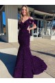 Affordable Velvet Sequin Plum Purple Sheath Spaghetti Straps Court Train Evening Dress UK