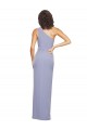 Affordable Stretch Crepe Smoke Blue Sheath One Shoulder Long Evening Dress UK