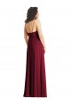 Affordable Soft Chiffon Smoke Green Trumpet Spaghetti Straps Long Maxi Evening Dress UK
