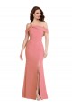 Affordable Stretch Crepe Hot Pink Trumpet One Shoulder Long Maxi Evening Dress UK