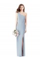 Affordable Stretch Crepe Light Sky Blue Trumpet One Shoulder Long Semi Formal Evening Dresses UK