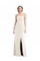 Affordable Stretch Crepe Ivory Trumpet Strapless Long Semi Formal Evening Dress UK