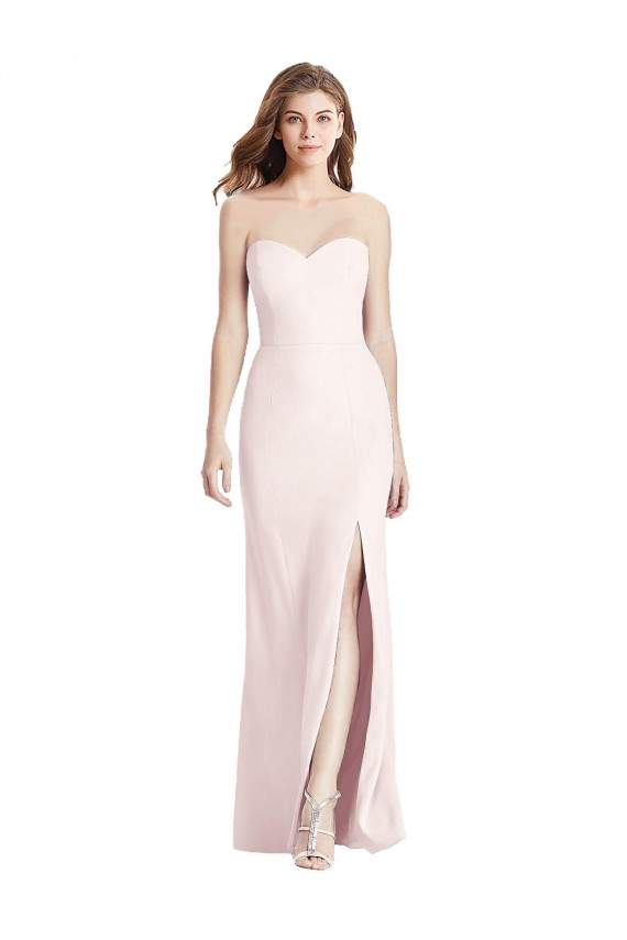 Affordable Stretch Crepe Pink Trumpet Sweetheart Long Semi Formal Evening Dress UK