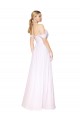 Affordable Soft Chiffon White A-Line Off the Shoulder Long Evening Dress UK